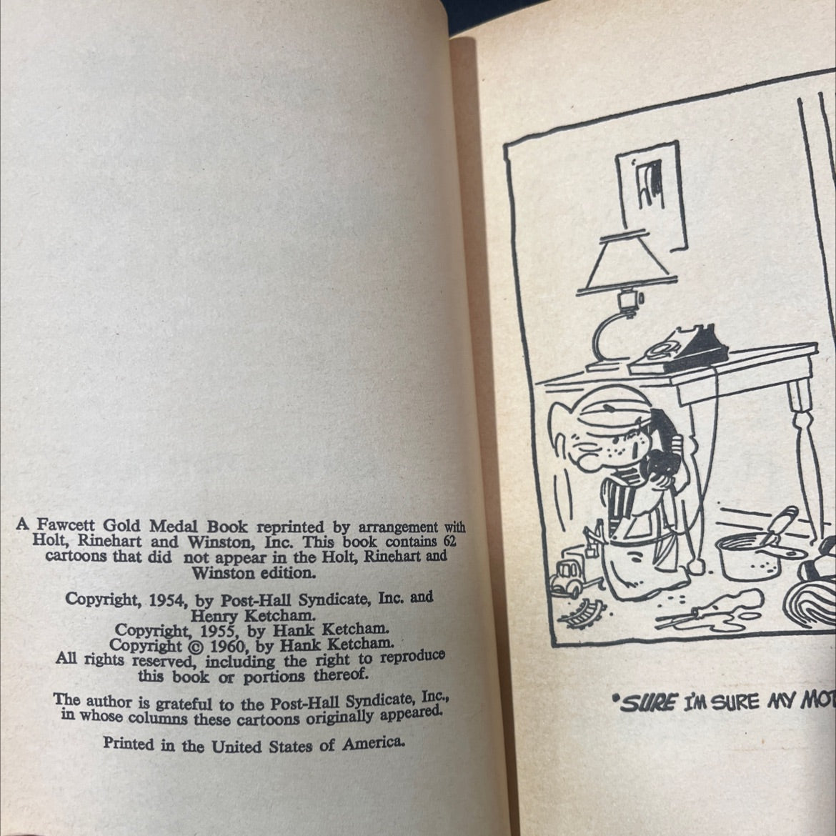 dennis the menace rides again book, by hank ketcham, 1960 Paperback image 3