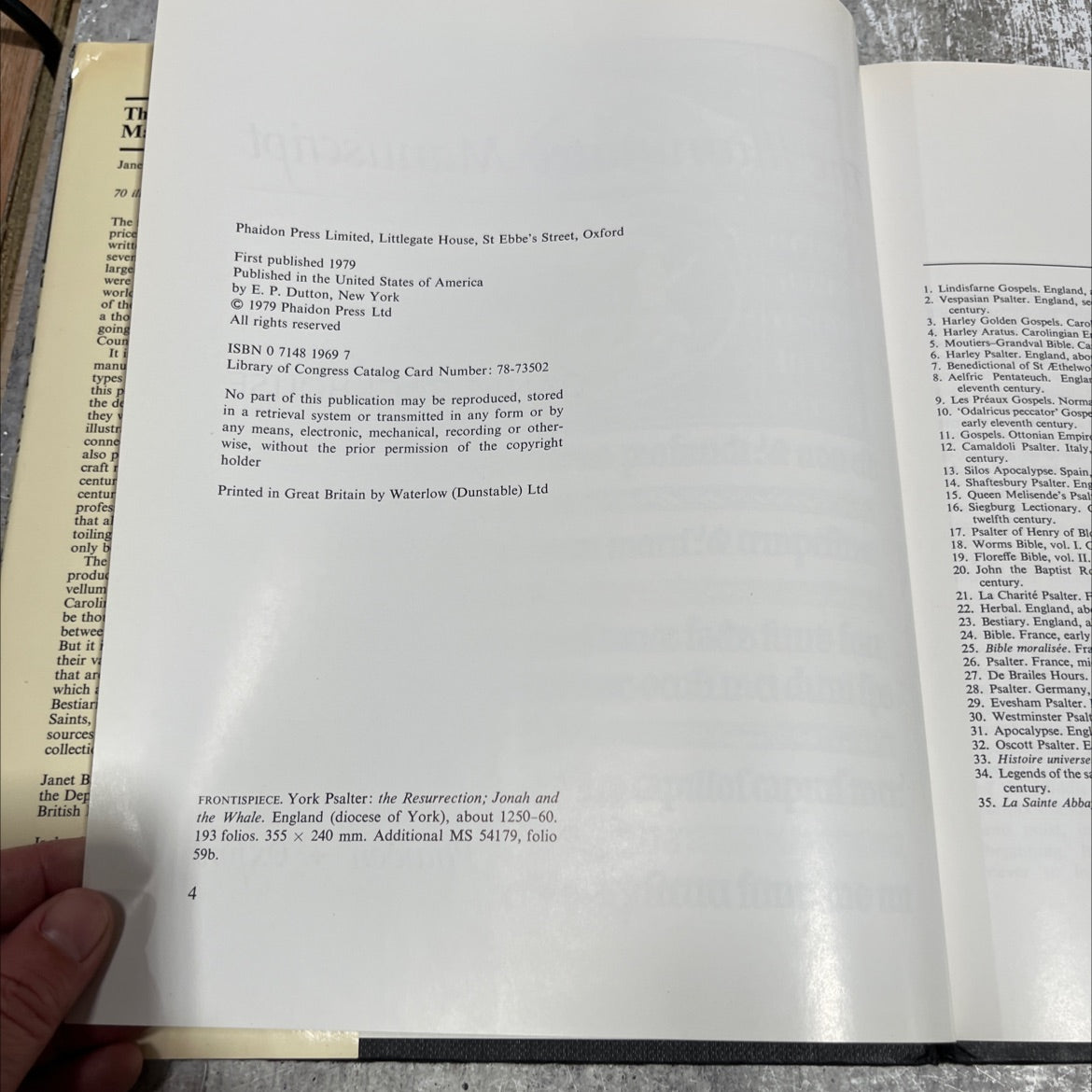 deos ongo the illuminated manuscript book, by janet backhouse, 1979 Hardcover image 3