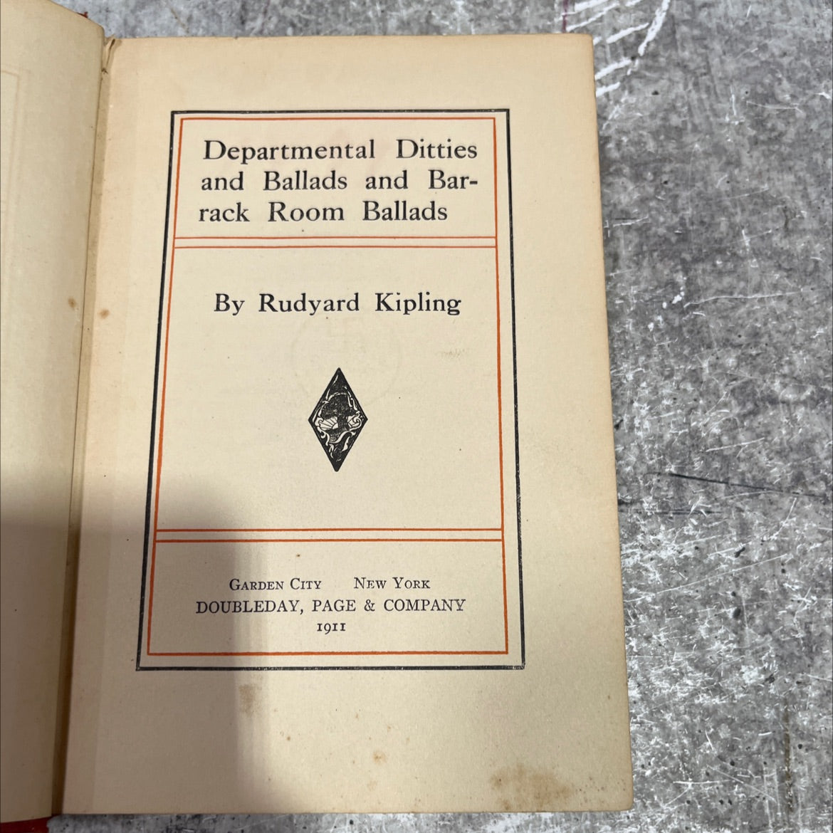 departmental ditties and ballads and barrack room ballads book, by rudyard kipling, 1911 Hardcover image 2