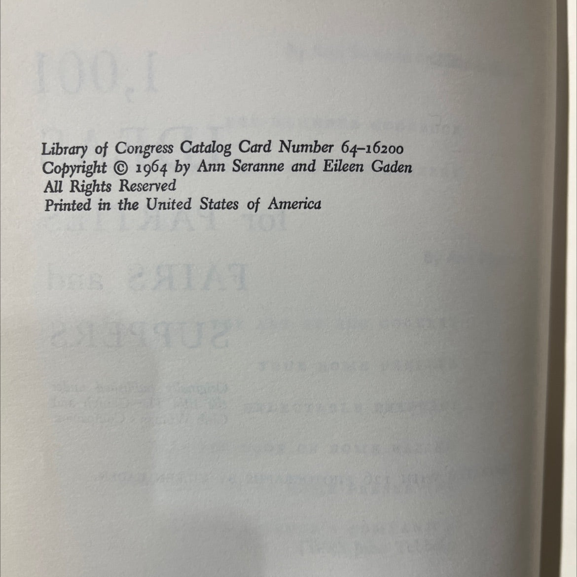 der cookbook tern cookery book, by Ann Seranne and Eileen Gaden, 1964 Hardcover image 3