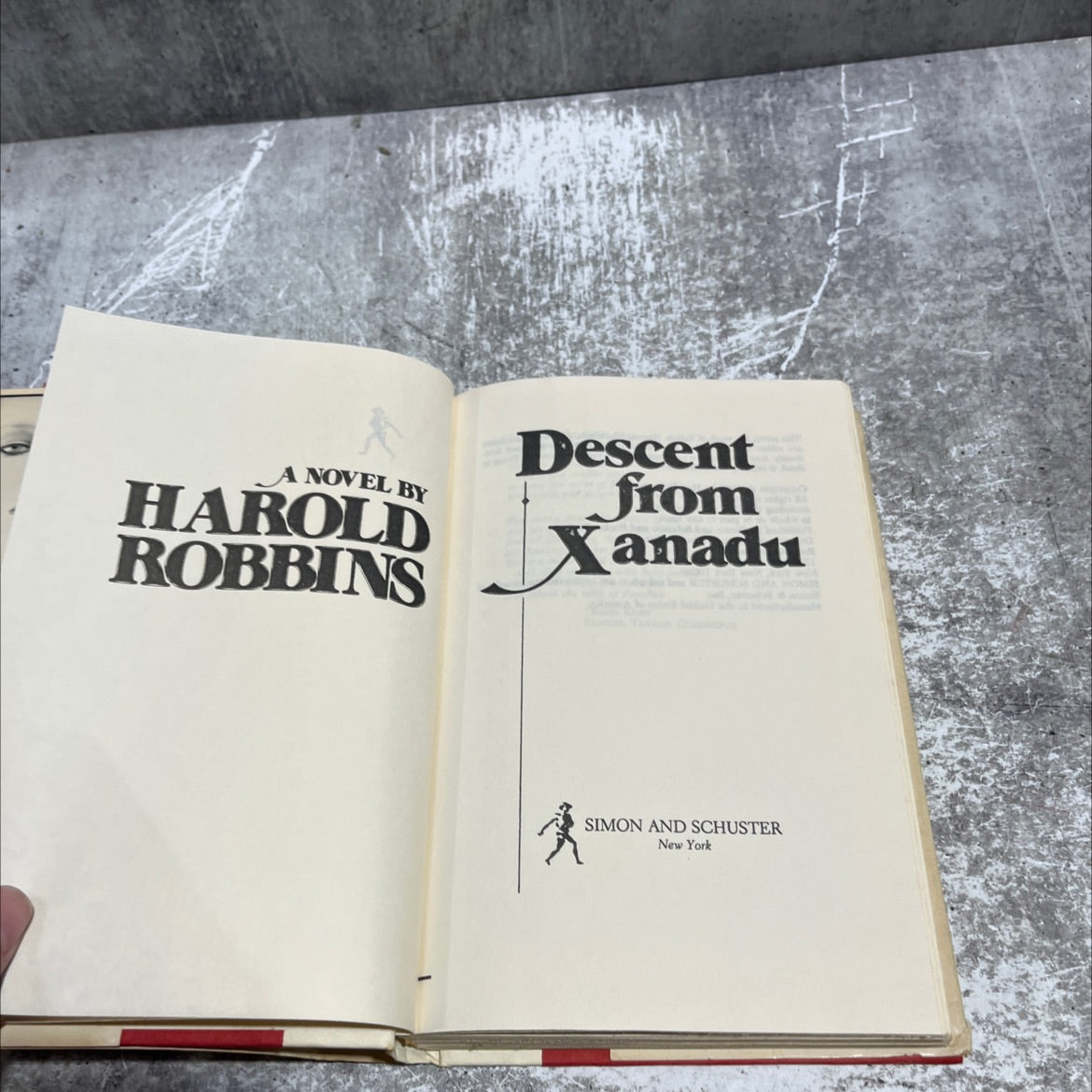 descent from xanadu book, by harold robbins, 1984 Hardcover image 2