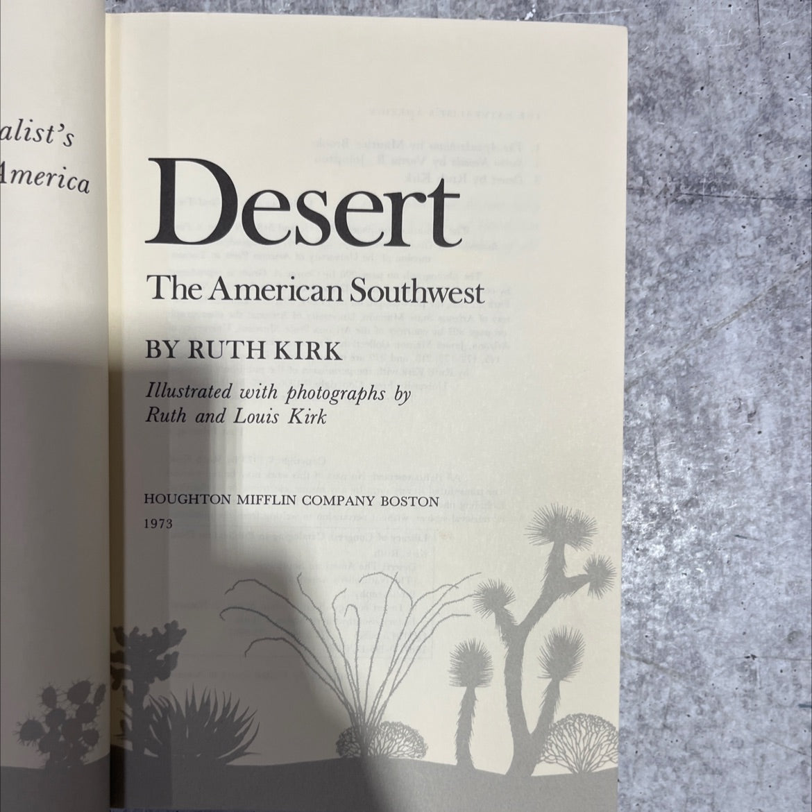 desert the american southwest book, by ruth kirk, 1973 Hardcover image 2