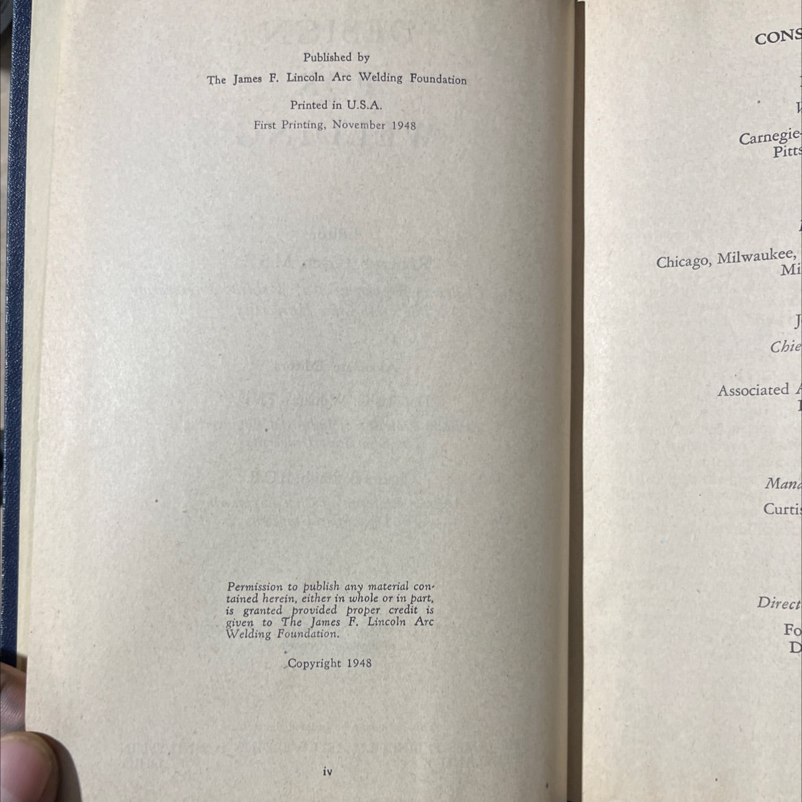 design for welding book, by Robert S. Green, 1948 Hardcover image 3