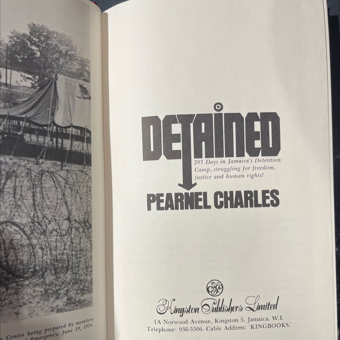 detained 283 days in jamaica's detention camp, struggling for freedom, justice and human rights! book, by pearnel image 2