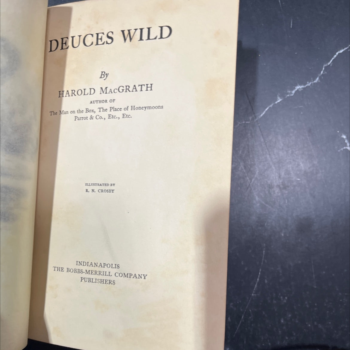 deuces wild book, by harold macgrath, 1913 Hardcover image 2