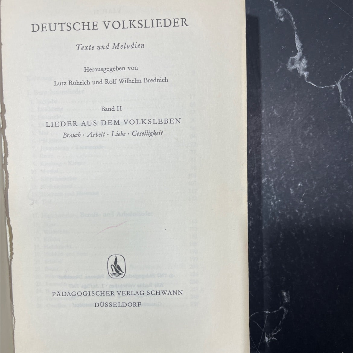 deutsche volkslieder book, by lutz röhrich and rolf wilhelm brednich, 1967 Hardcover image 2