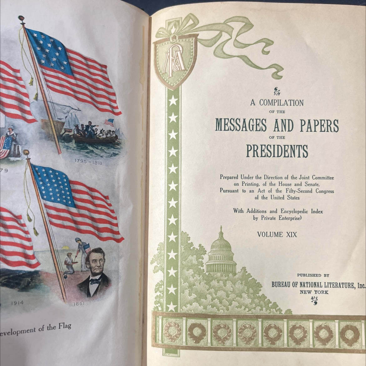 development of the flag a compilation of the messages and papers of the presidents 1795-1818 book, by unknown, 1917 image 2