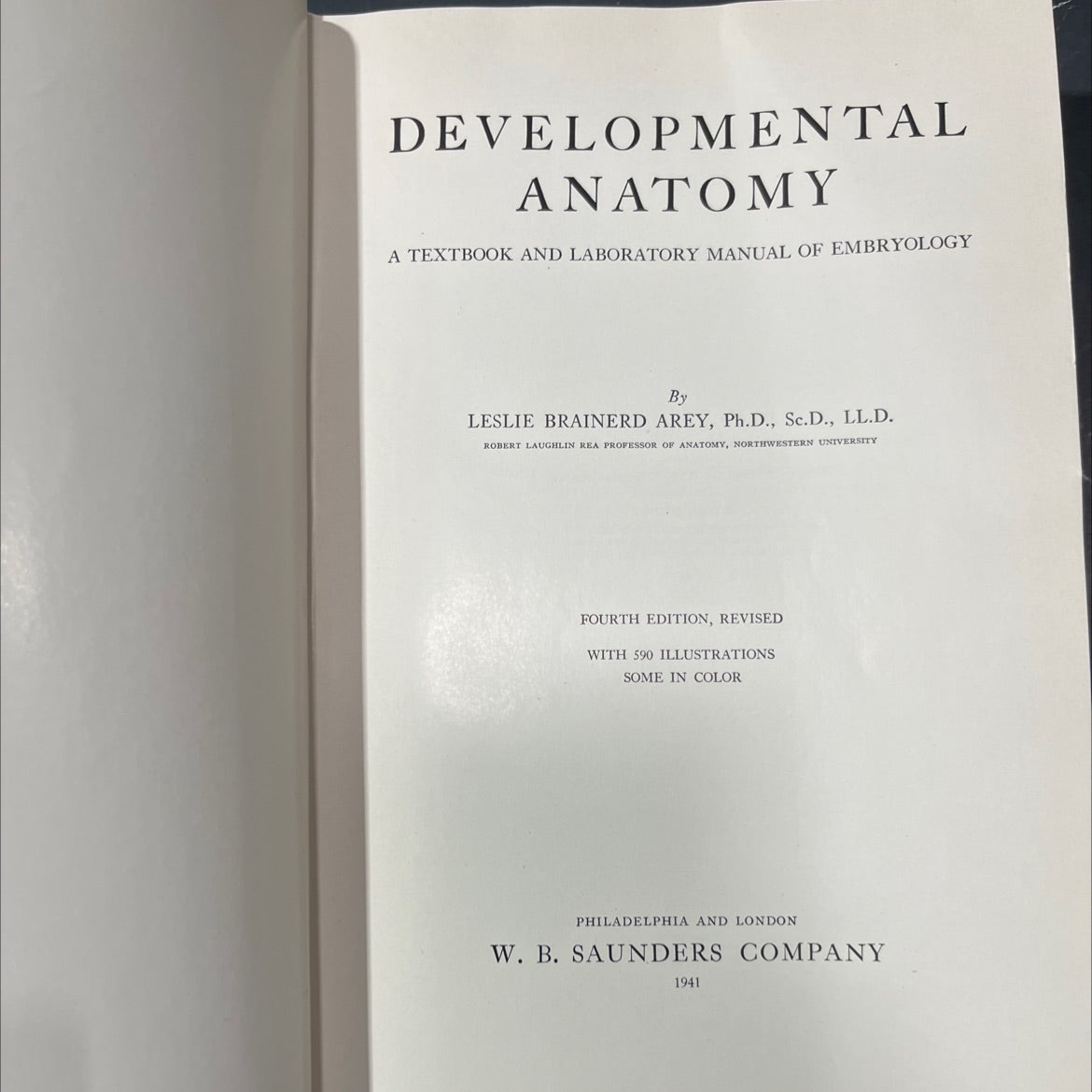 developmental anatomy a textbook and laboratory manual of embryology book, by leslie brainerd arey, 1941 Hardcover image 2