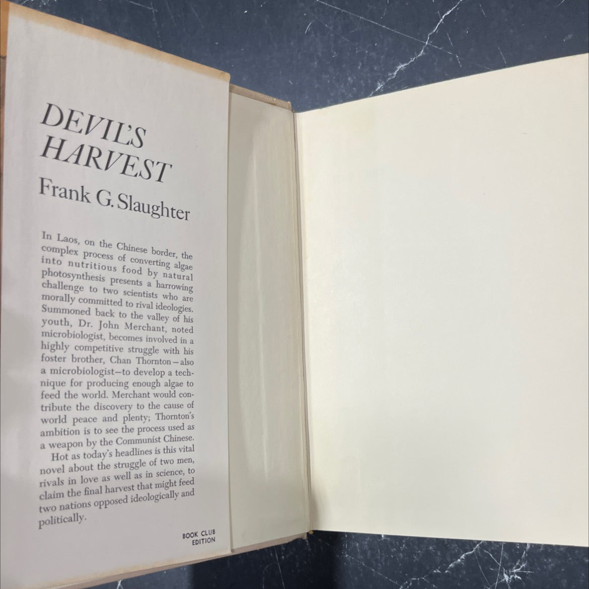 devil's harvest book, by frank g. slaughter, 1963 Hardcover image 4