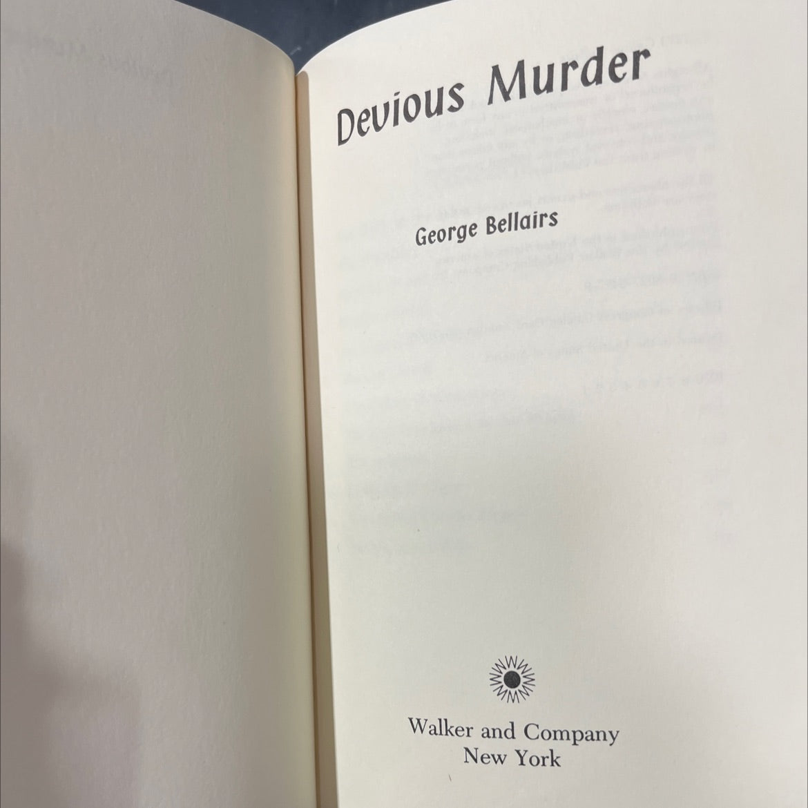 devious murder book, by george bellairs, 1980 Hardcover image 2