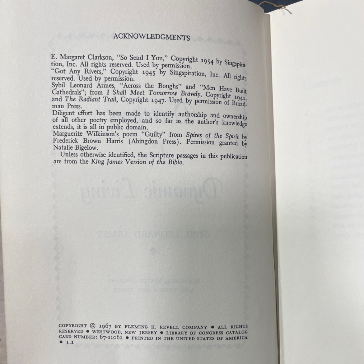 devotions for dynamic living book, by sybil leonard armes, 1967 Hardcover image 3