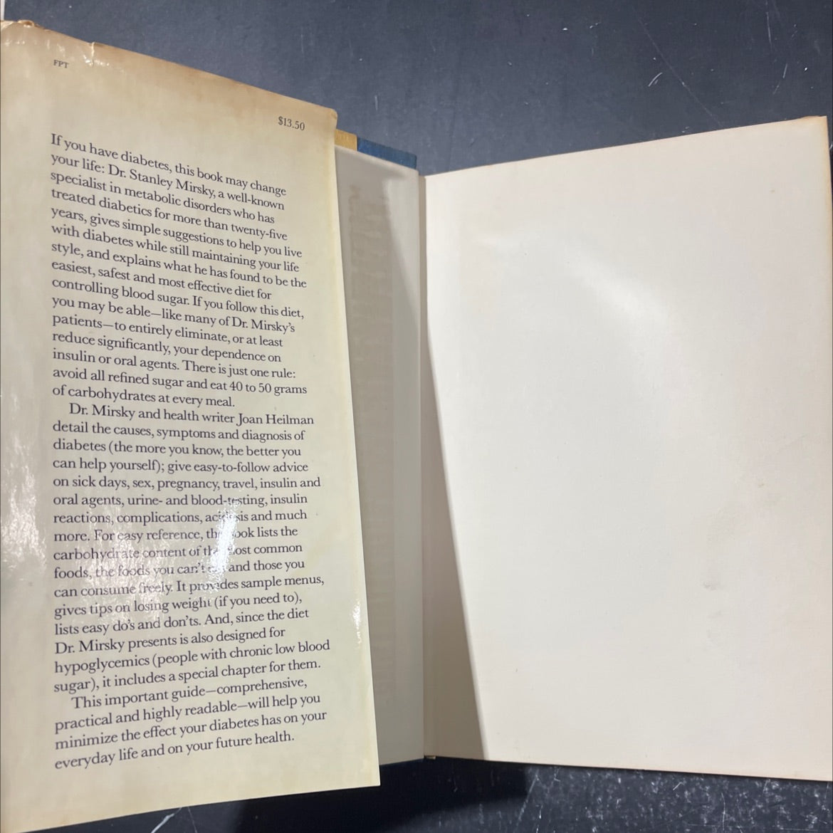 diabetes controlling it the easy way book, by stanley mirsky, m. d. and joan rattner heilman, 1981 Hardcover image 4