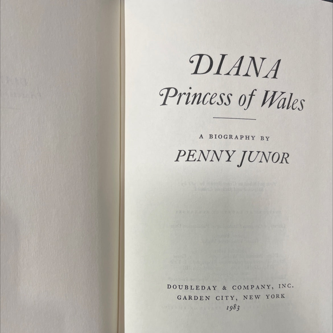 diana princess of wales book, by penny junor, 1983 Hardcover image 2