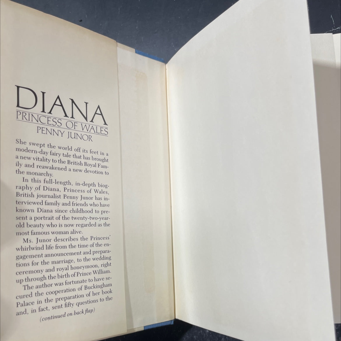 diana princess of wales book, by penny junor, 1983 Hardcover image 4