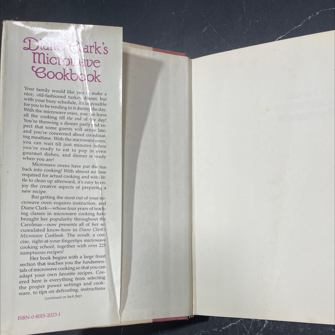diane clark's microwave cookbook book, by diane clark, 1981 Hardcover image 4