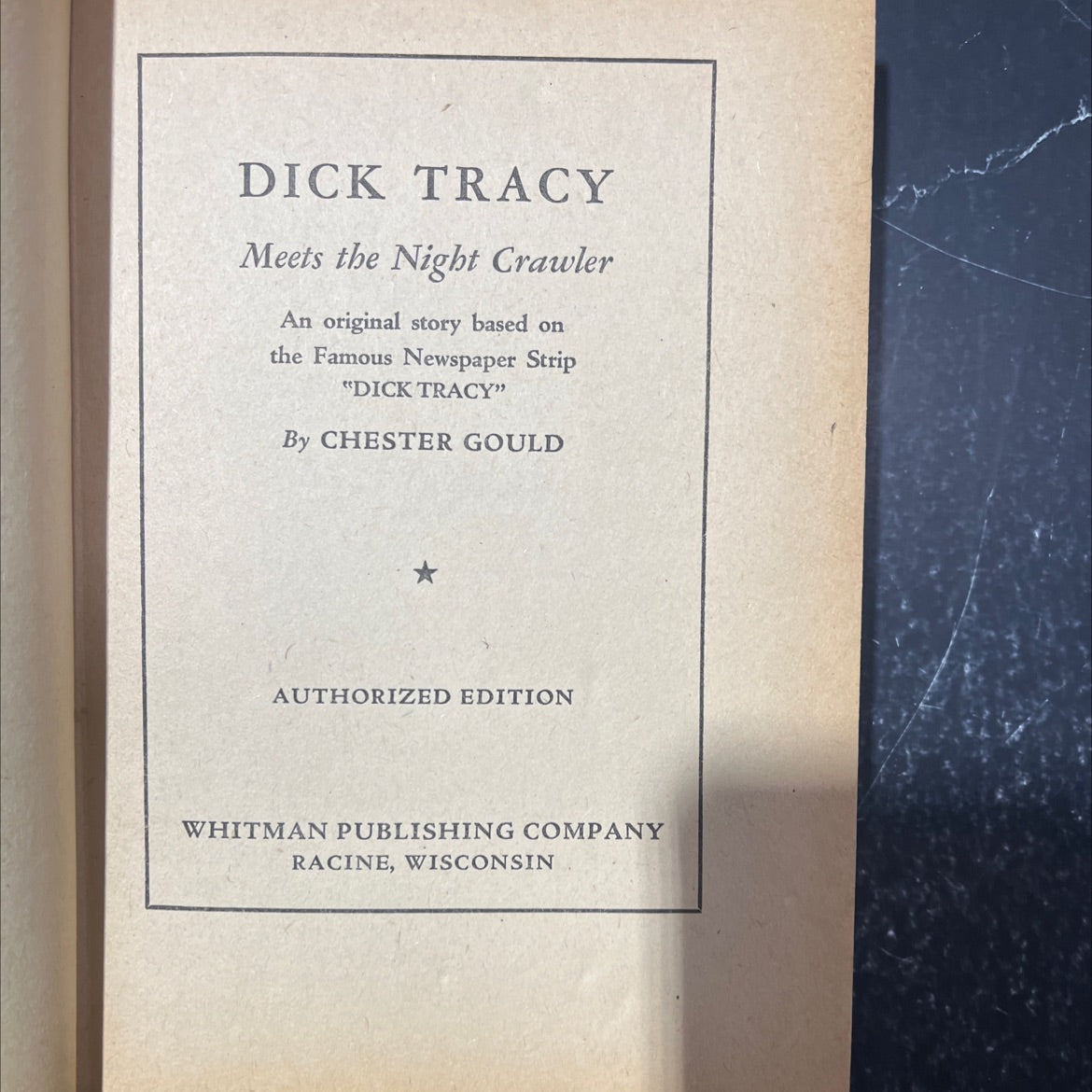 dick tracy meets the night crawler book, by chester gould, 1945 Hardcover image 2