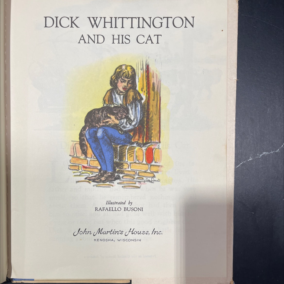dick whittington and his cat book, by unknown, 1945 Hardcover image 2