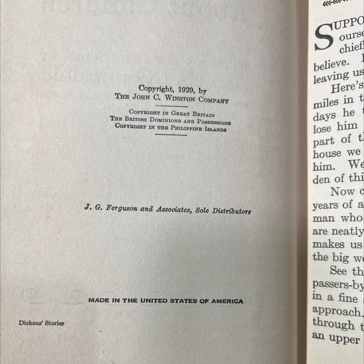 dickens' stories about children book, by Charles Dickens, 1929 Hardcover image 3