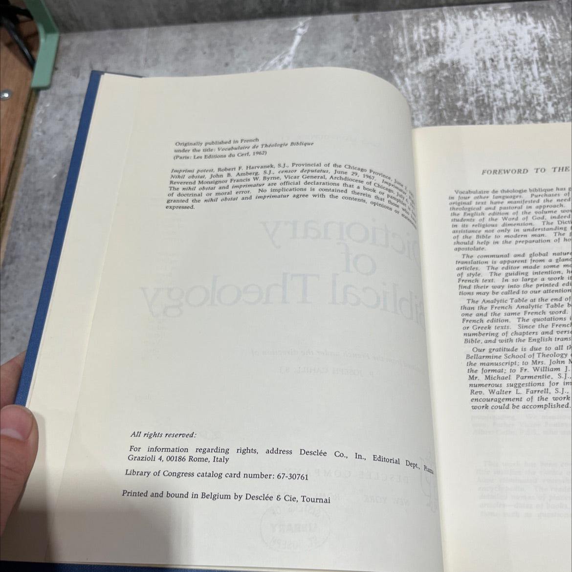 dictionary of biblical theology book, by xavier leon-dufour, s.j., 1967 Hardcover image 3