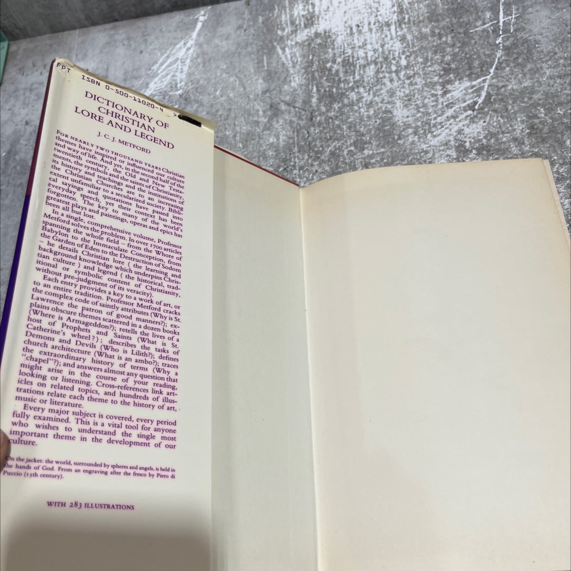 dictionary of christian lore and legend book, by jcj metford, 1983 Hardcover image 4