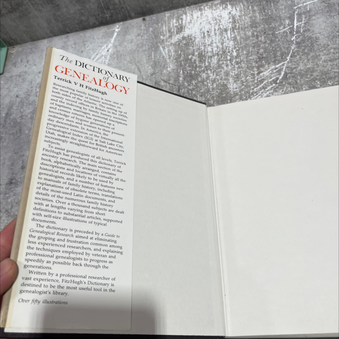 dictionary of genealogy book, by terrick v. h. fitzhugh, 1985 Hardcover image 4