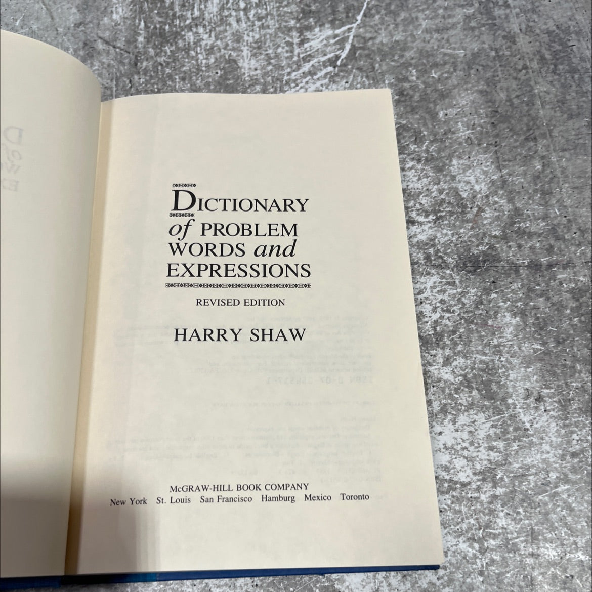 dictionary of problem words and expressions book, by harry shaw, 1987 Hardcover image 2