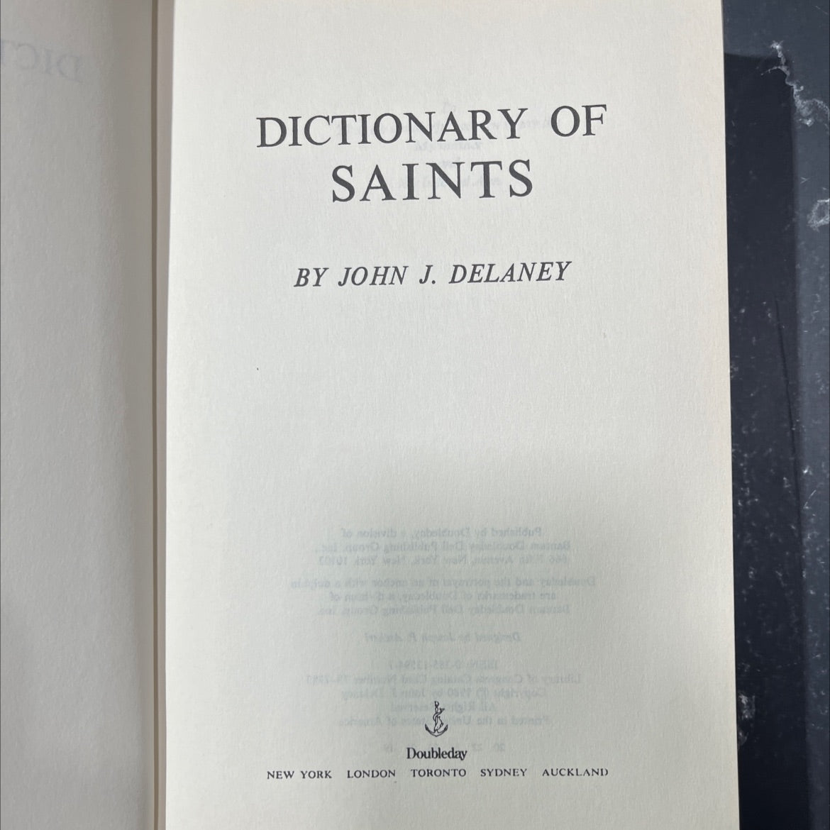 dictionary of saints book, by john j. delaney, 1980 Hardcover image 2