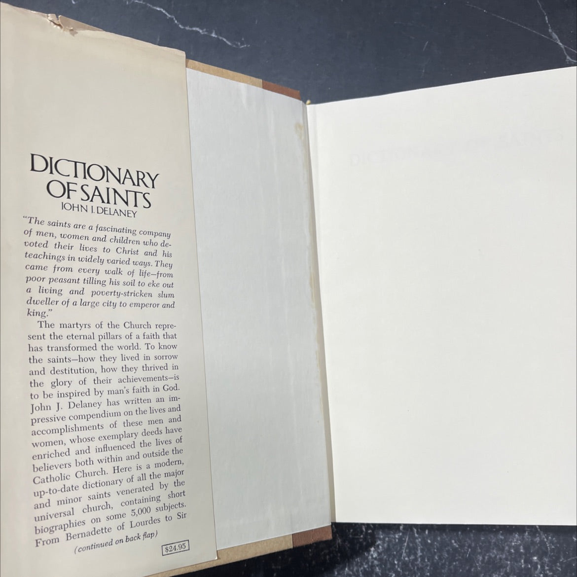 dictionary of saints book, by John J. Delaney, 1980 Hardcover image 4