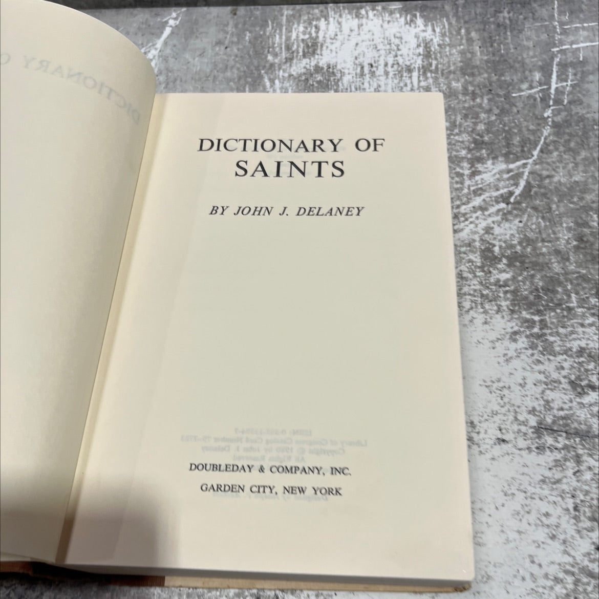 dictionary of saints book, by john j. delaney, 1980 Hardcover image 2