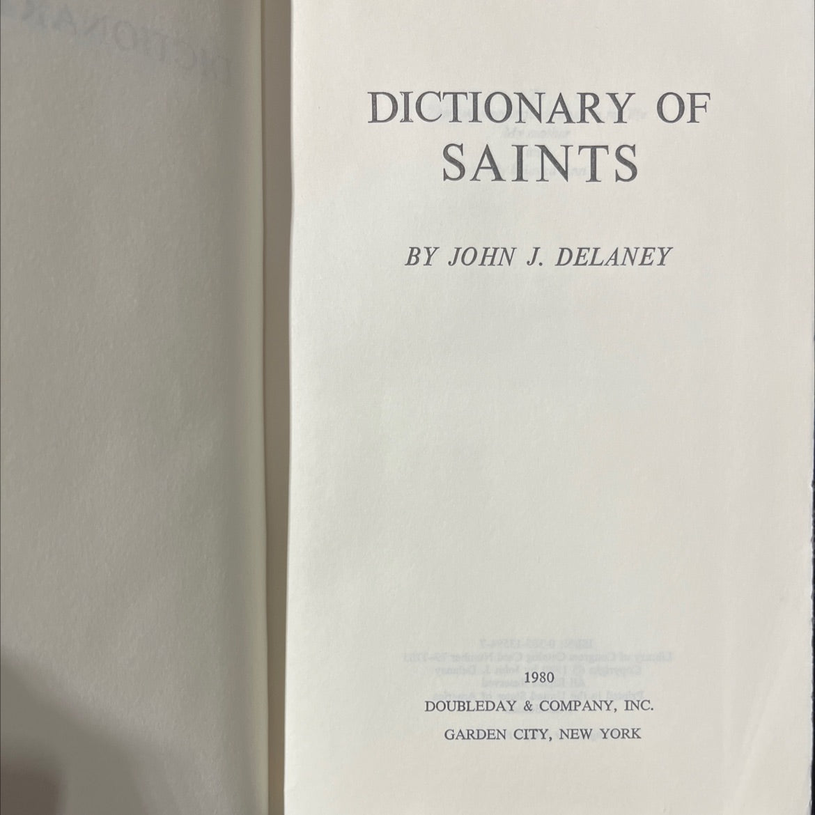 dictionary of saints book, by john j. delaney, 1980 Hardcover image 2