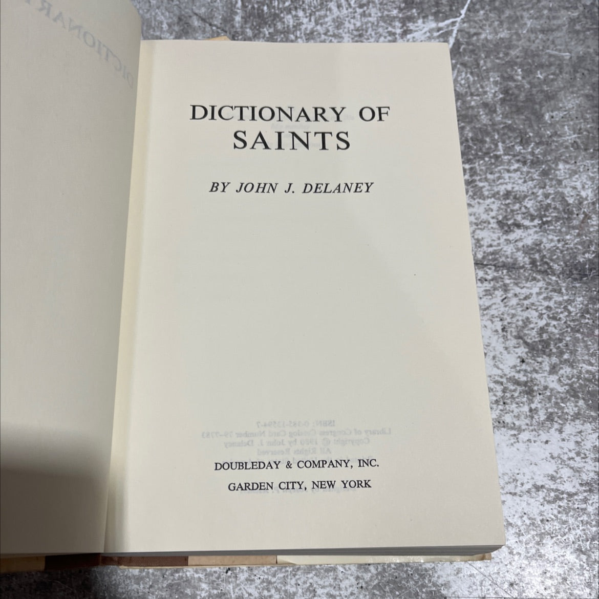 dictionary of saints book, by john j. delaney, 1980 Hardcover image 2