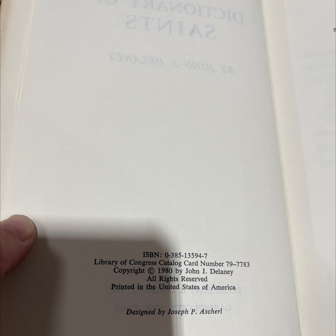 dictionary of saints book, by john j. delaney, 1980 Hardcover image 3