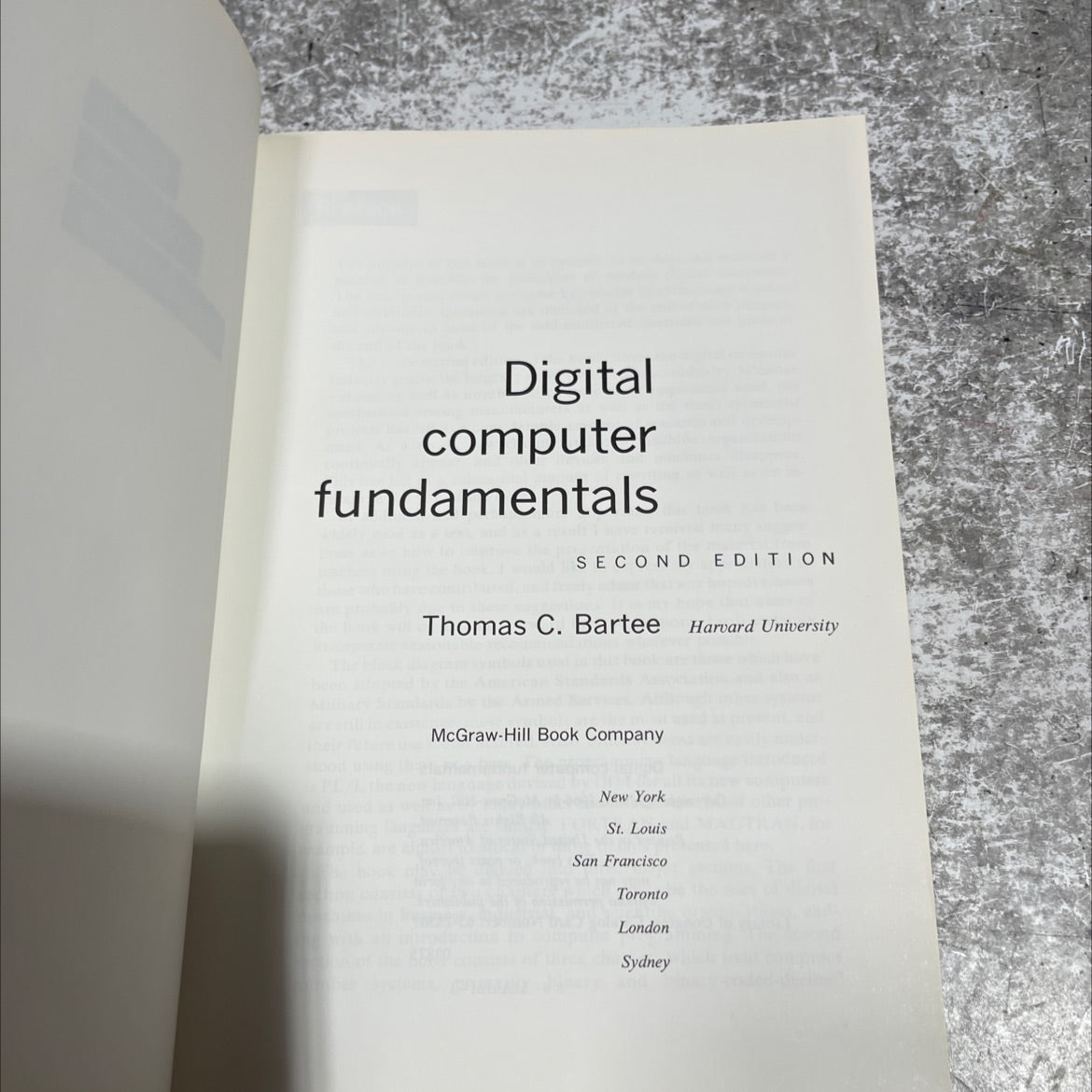 digital computer fundamentals book, by thomas c. bartee, 1966 Hardcover image 2