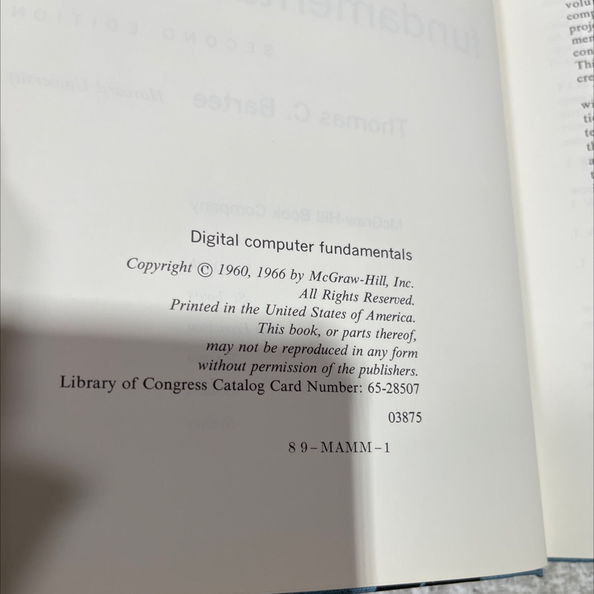 digital computer fundamentals book, by thomas c. bartee, 1966 Hardcover image 3