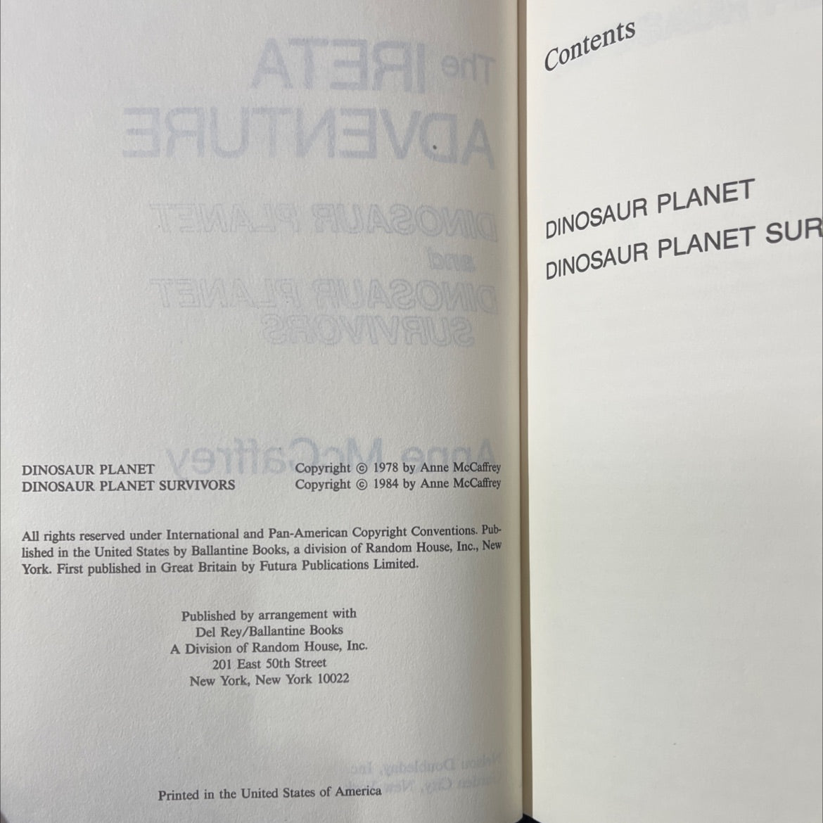 dinosaur planet survivors book, by Anne McCaffrey, 1984 Hardcover image 3