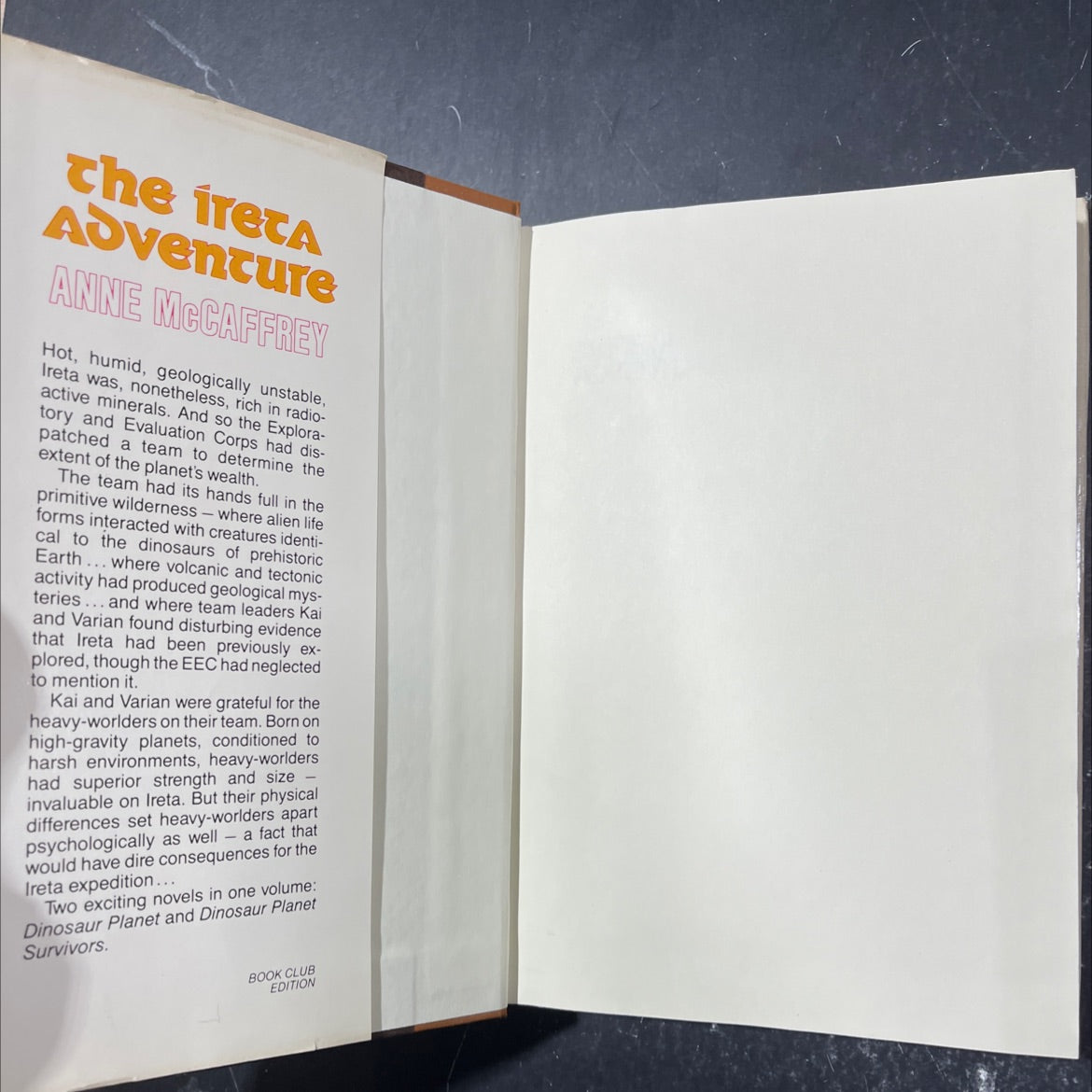 dinosaur planet survivors book, by Anne McCaffrey, 1984 Hardcover image 4