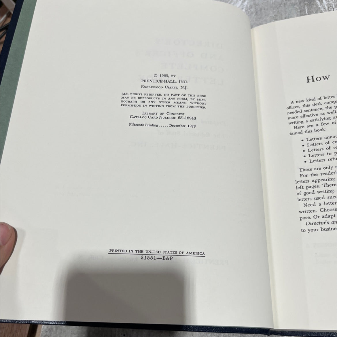 director's and officer's complete letter book book, by editorial staff of prentice-hall, inc., 1978 Hardcover image 3