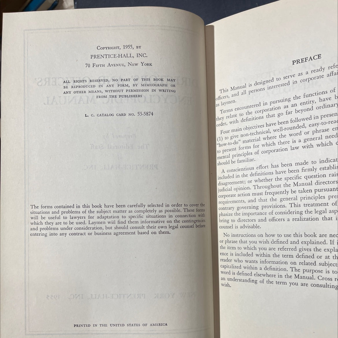 directors' and officers' encyclopedic manual book, by editorial staff of prentice-hall, inc., 1955 Hardcover image 3
