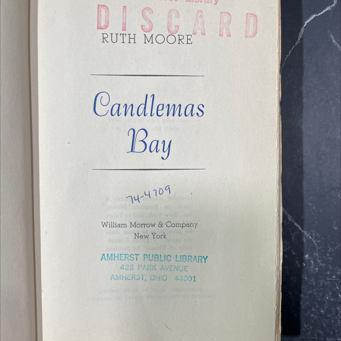 discard book, by ruth moore, 1950 Hardcover image 2