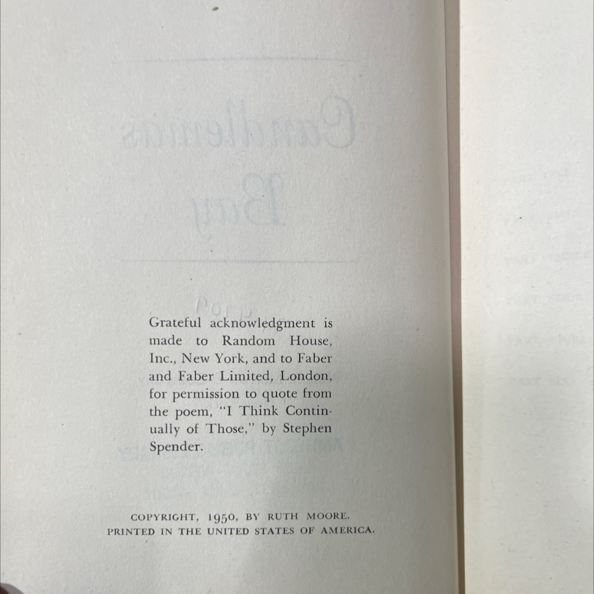 discard book, by ruth moore, 1950 Hardcover image 3