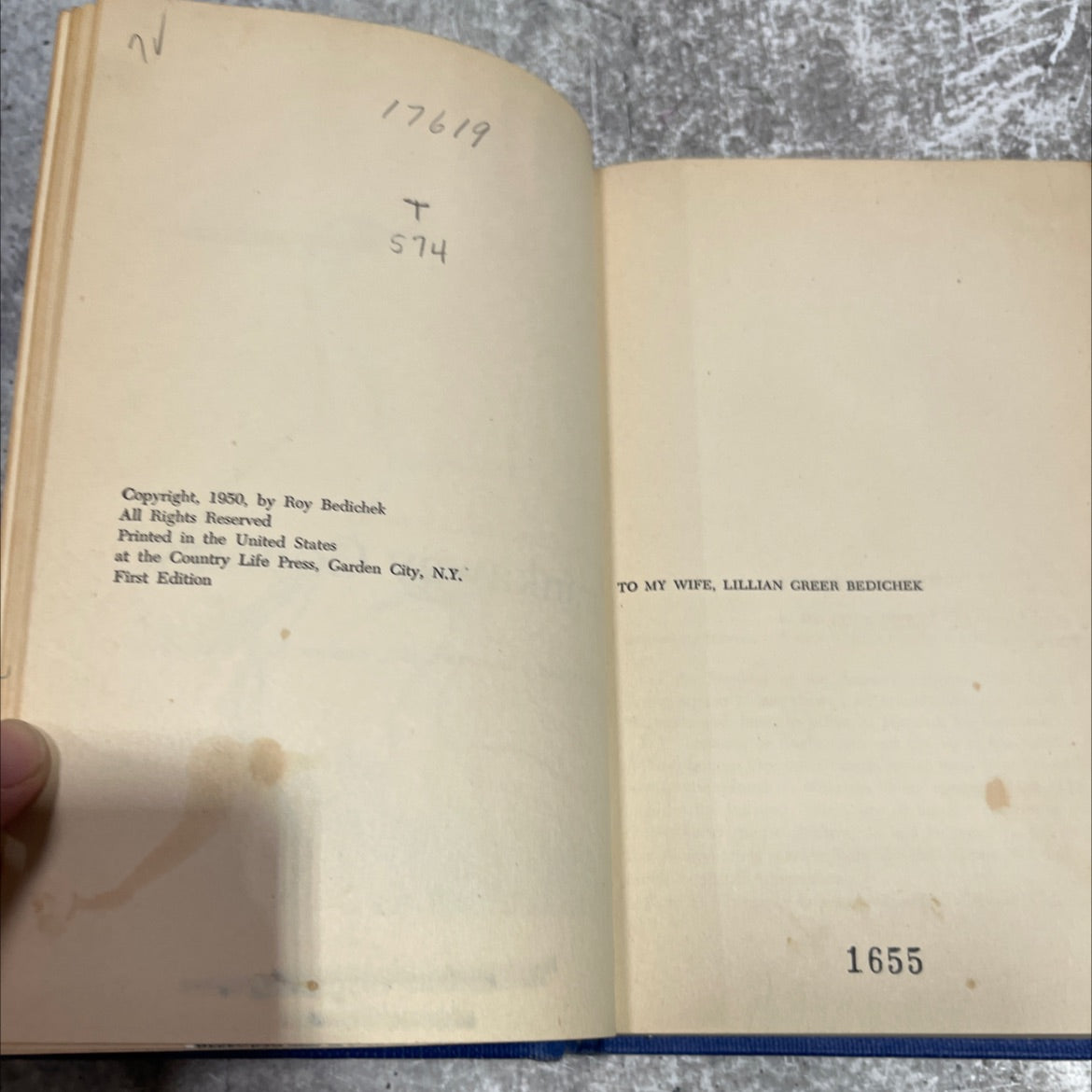 discarded book, by roy bedichek, 1950 Hardcover image 3