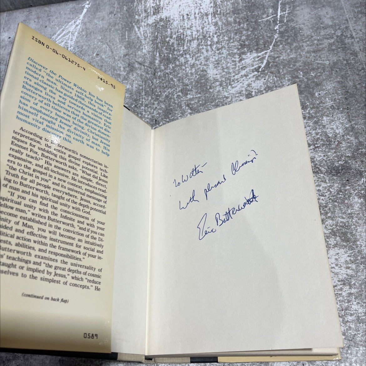 SIGNED discover the power within you book, by Eric Butterworth, 1989 Hardcover, Vintage image 4