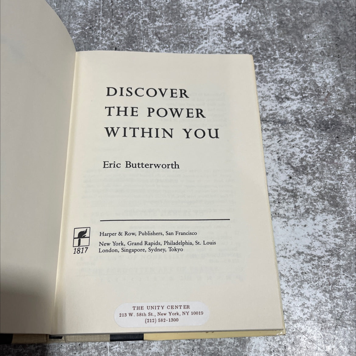 SIGNED discover the power within you book, by Eric Butterworth, 1989 Hardcover, Vintage image 2