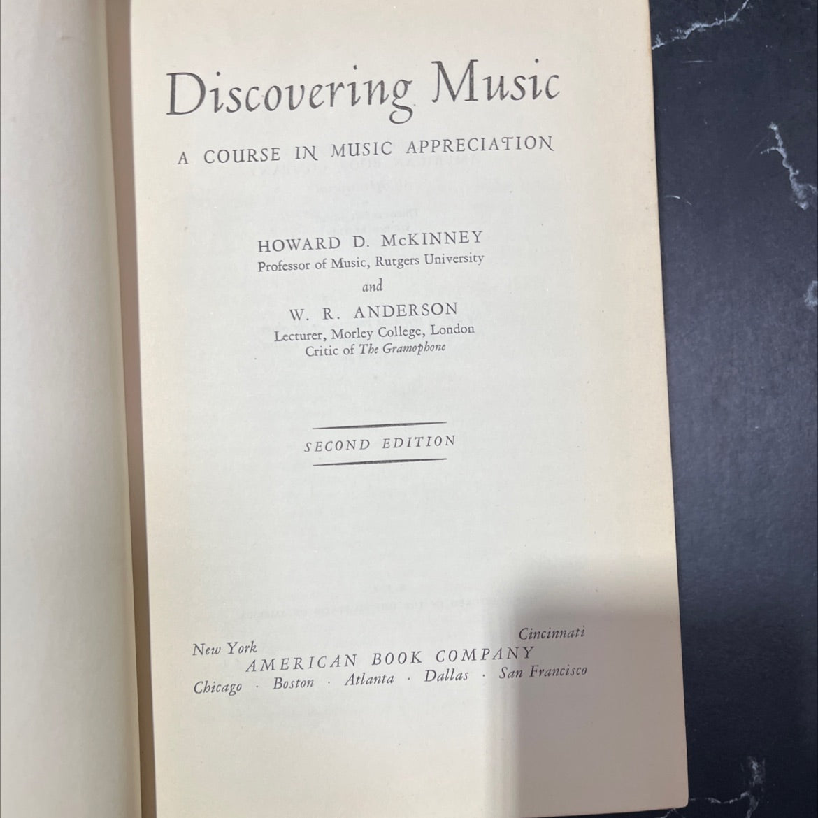 discovering music book, by howard d. mckinney, w. r. anderson, 1943 Hardcover image 2