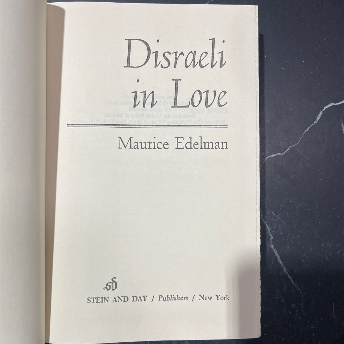 disraeli in love book, by maurice edelman, 1972 Hardcover image 2