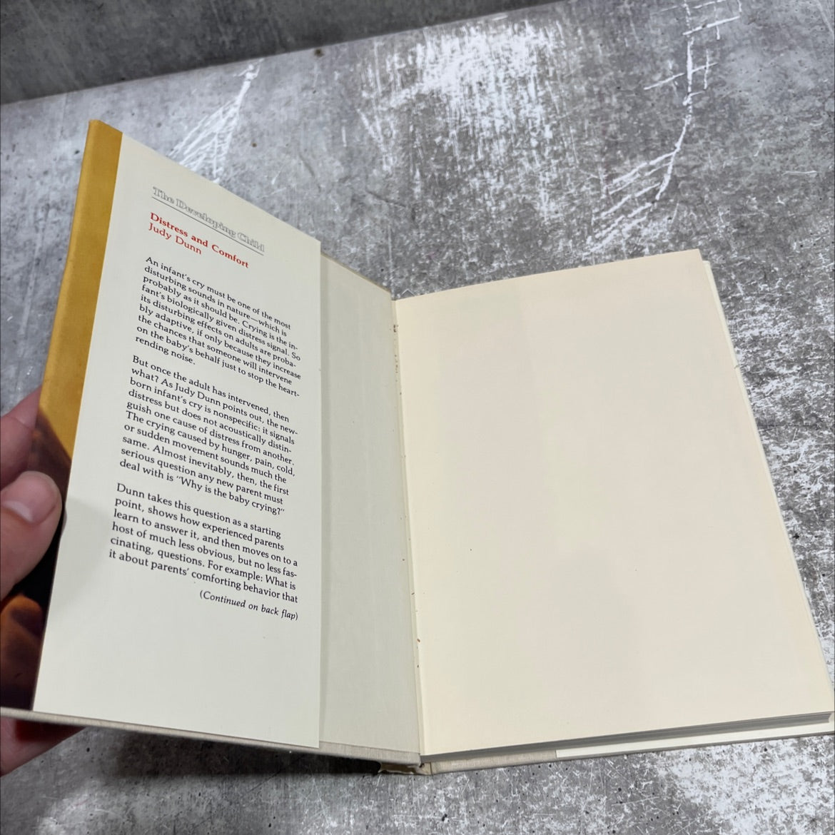 distress and comfort book, by Judy Dunn, 1977 Hardcover image 4