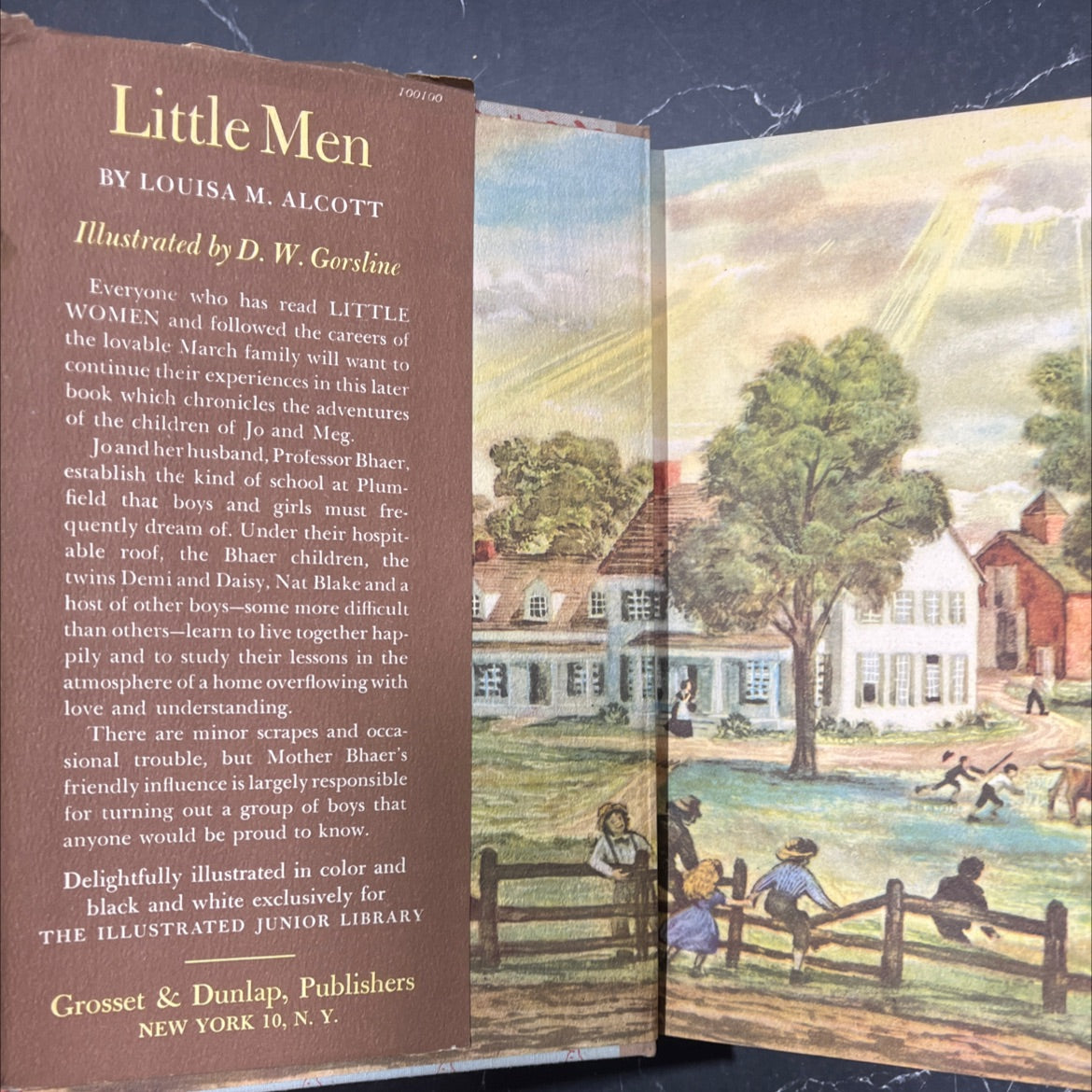 dittle men life at plumfield with jo's boys book, by louisa may alcott, 1947 Hardcover image 4
