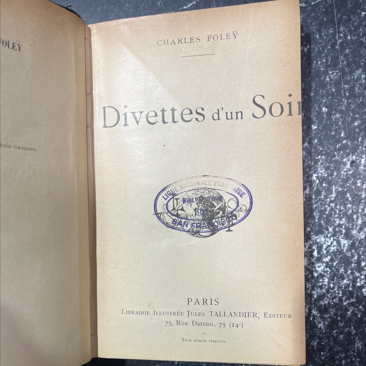 divettes d'un soi book, by charles foley, unknown Leather image 2