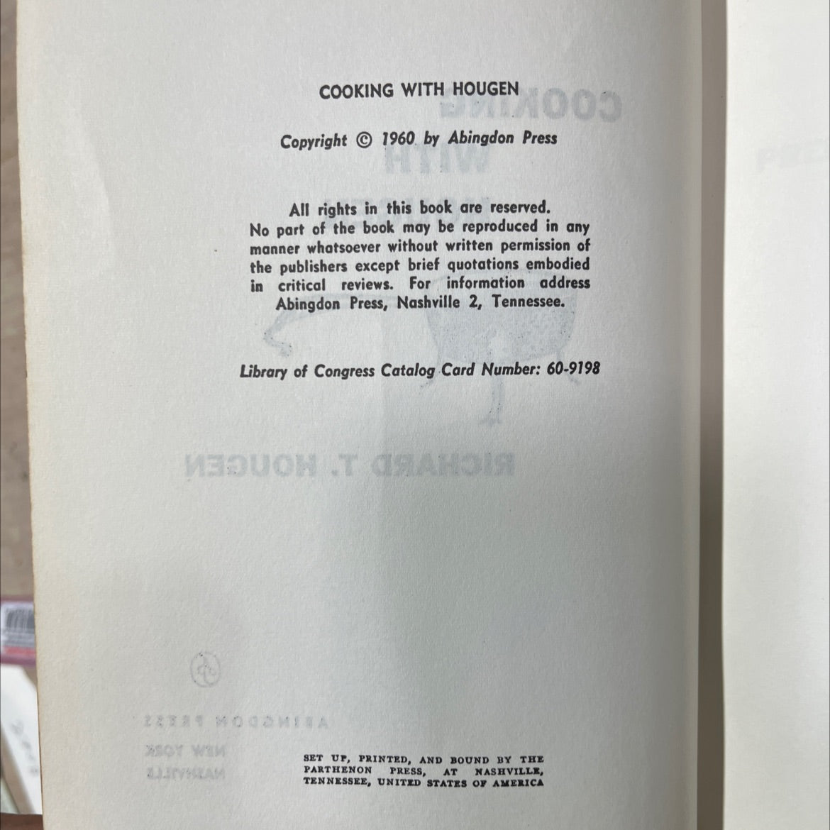 dmixood cooking tw dhx003 with why hougena balbode to you book, by richard t. hougen, 1960 Hardcover image 3