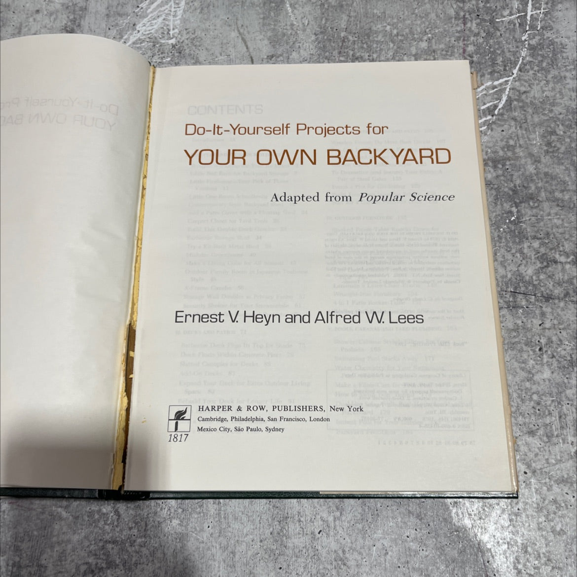 do-it-yourself projects for your own backyard book, by Ernest V. Heyn and Alfred W. Lees, 1978 Hardcover image 2